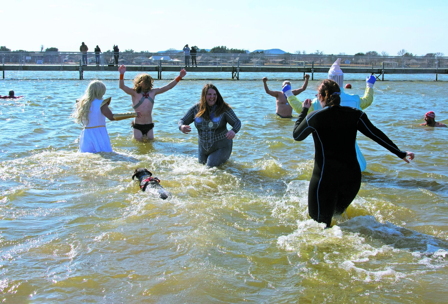Goosebump Jump participants brrrrrave enough to plunge into Lake Granbury  for good causes - Hood County News
